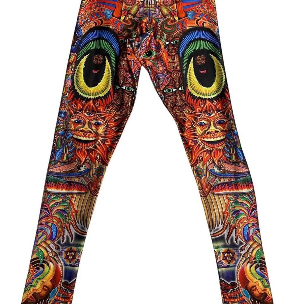Headspace Psychedelic multi-coloured leggings Size small fits like XS